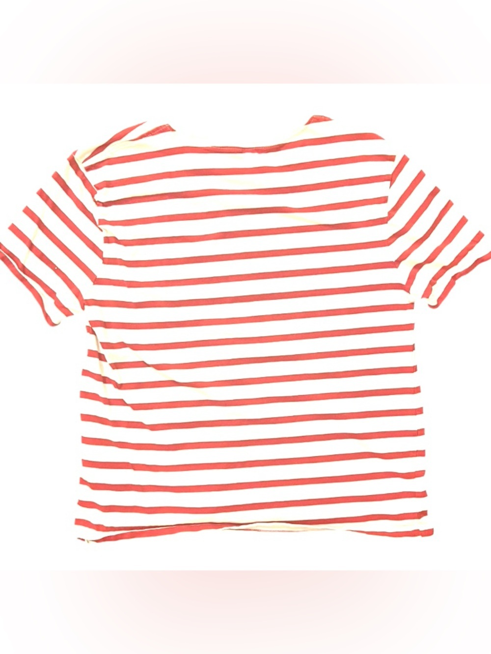 Zara Red & White Stripe Short Sleeve Tee - S - 100% Cotton - Picture 2 of 7